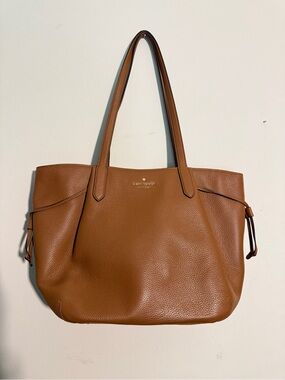 kate spade large Tan Pebbled Leather Tote